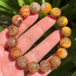 13.5mm stretchable chunky golden pietersite‎ bracelet